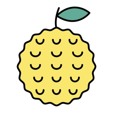 Çizgi film ananasının vektör çizimi