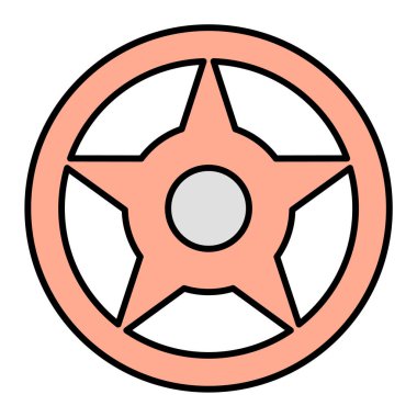 Direksiyon ikonu. Web için dişli vektör simgelerinin özet çizimi