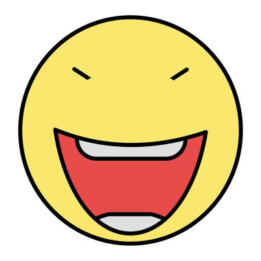 Çizgi film yüzünün vektör illüstrasyonu