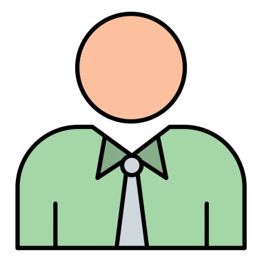 İş adamı. Web simgesi basit illüstrasyon