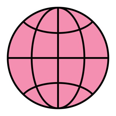 küresel küre simgesi vektör illüstrasyon grafik tasarımı