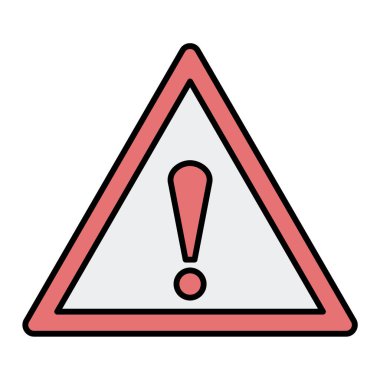 uyarı işareti simgesi, vektör illüstrasyonu