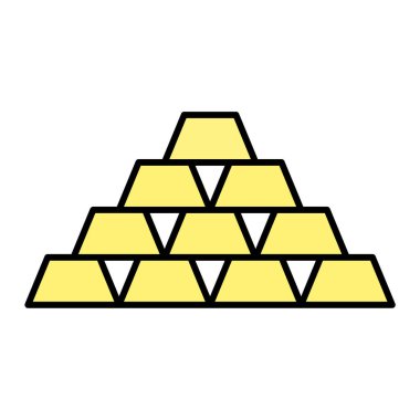 Altın çizgili altın çubuklar ve biçim vektör illüstrasyon tasarımı