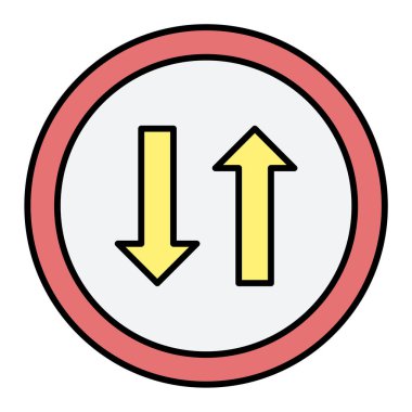 Trafik işaretinin vektör illüstrasyonu