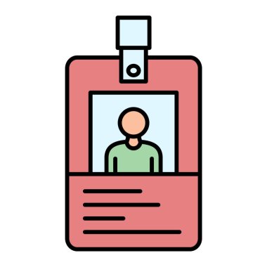 ID kart simgesi vektör illüstrasyonu