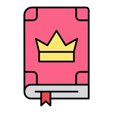 Bir kitap simgesinin vektör illüstrasyonu