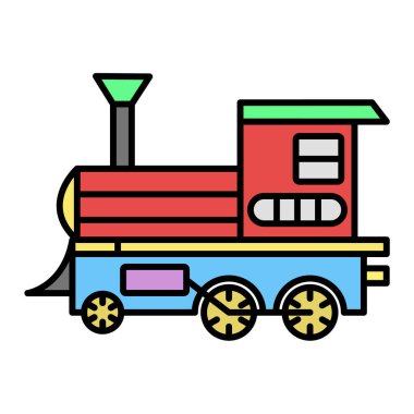 tren simgesi vektör illüstrasyonu