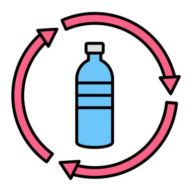 su şişesi simge vektör çizim