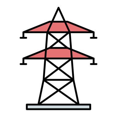 Elektrik ve enerji ikonunun vektör illüstrasyonu