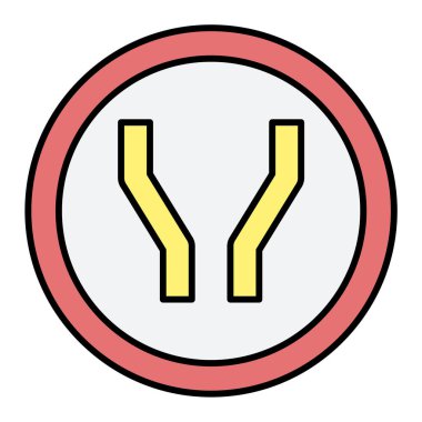 Yol simgesi, vektör illüstrasyonu