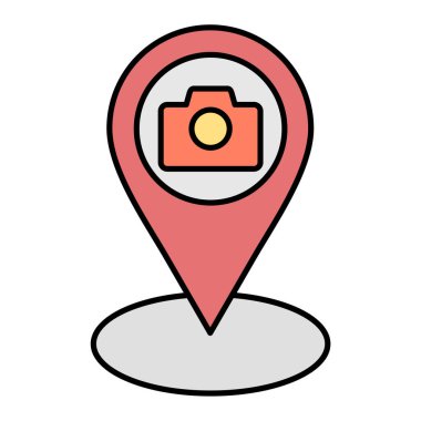 konum pin simgesi vektör illüstrasyonu