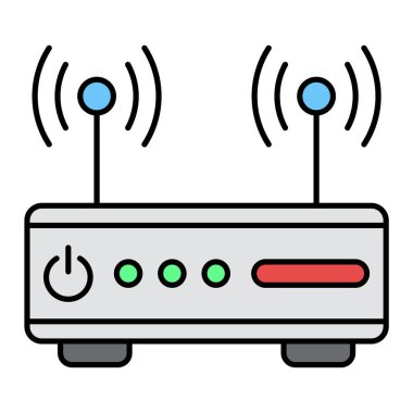 router simgesi vektör illüstrasyonu