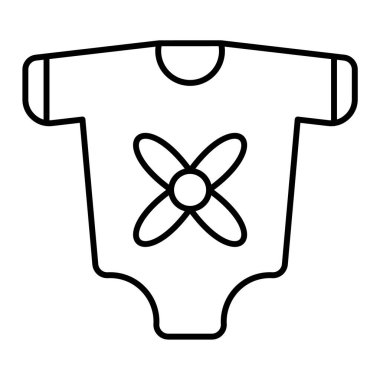 bebek giysisi ikonu vektör illüstrasyonu