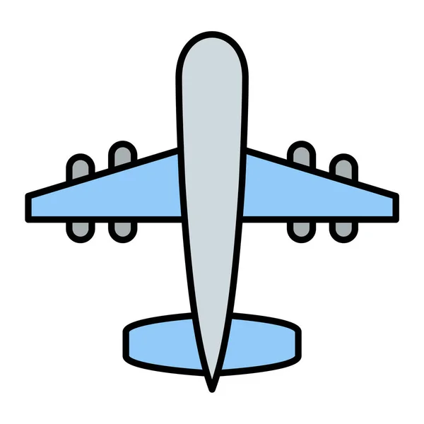 Icono Avión Vector Ilustración — Archivo Imágenes Vectoriales