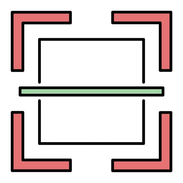 Illustration Vectorielle Cadre Ligne Rouge Bouton — Image vectorielle