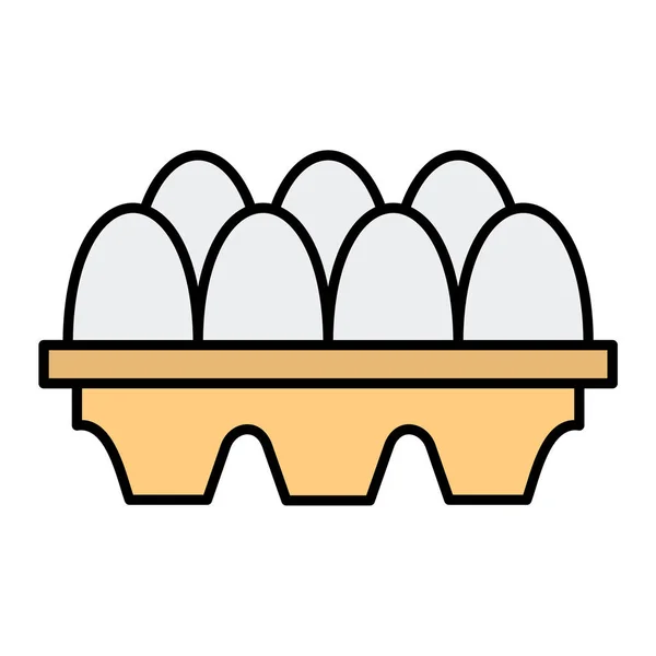 卵のアイコン ウェブ用の卵ベクトルアイコンの概略図 — ストックベクタ