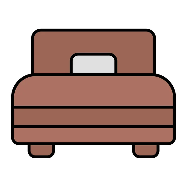 Vector Illustratie Van Bed Tabel Pictogram — Stockvector