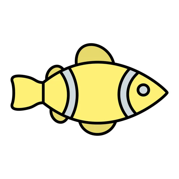 Рибний Значок Векторна Ілюстрація — стоковий вектор