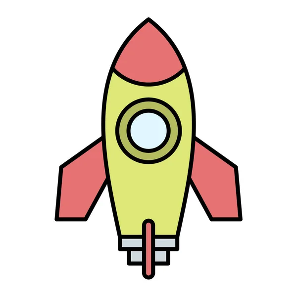 Grafický Design Vektorové Ilustrace Raketové Ikony — Stockový vektor
