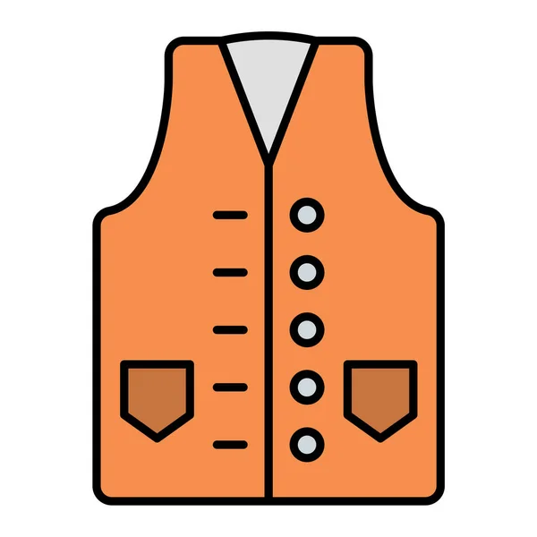 Een Vest Web Icoon Eenvoudige Illustratie — Stockvector