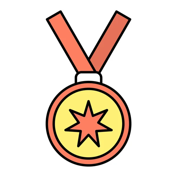 Медаль Веб Іконка Проста Ілюстрація — стоковий вектор