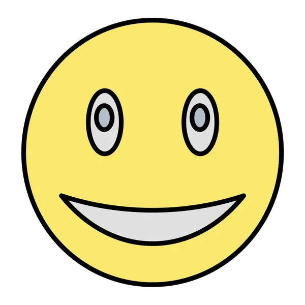 Щасливе Обличчя Значок Емоційок Векторна Ілюстрація — стоковий вектор