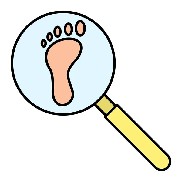 Illustration Human Foot Print Icon — Stock Vector