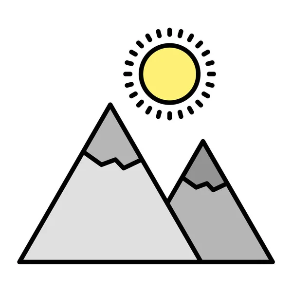 Berge Web Symbol Einfache Illustration — Stockvektor