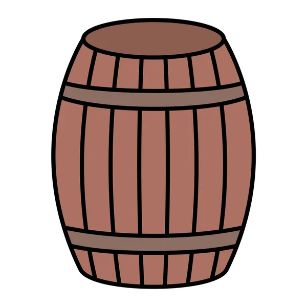 Barrel Beer Vector Illustration — Stock Vector