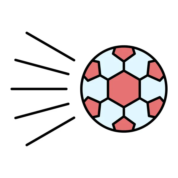 Pelota Fútbol Icono Vector Ilustración Diseño Gráfico — Archivo Imágenes Vectoriales