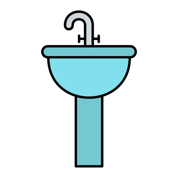 Bathroom Sink Icon Vector Illustration Design — Stock Vector
