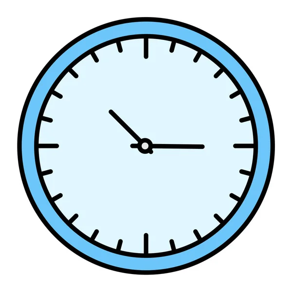 Icono Del Reloj Diseño Plano — Vector de stock