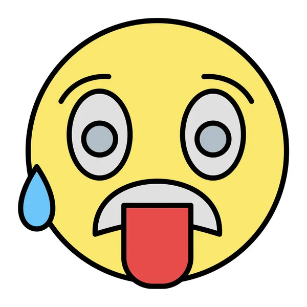 悲しい怒りの表情の泣き顔 — ストックベクタ