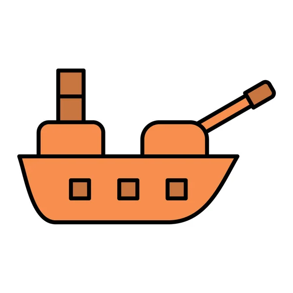 Fishing Boat Icon Vector Illustration — Stock Vector