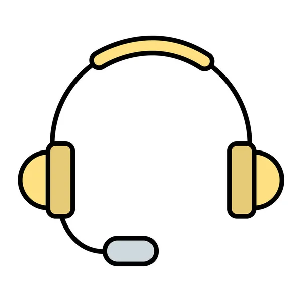 Auriculares Icono Web Ilustración Simple — Vector de stock