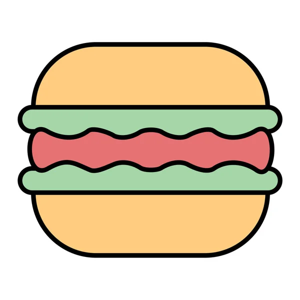 Hamburger Web Icon Simple Design — Stock Vector