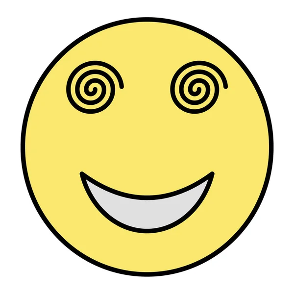 Sorriso Ícone Emoticon Rosto Desenhos Animados Feliz Sorrindo Ícones Vetoriais — Vetor de Stock