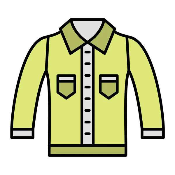 Icono Chaqueta Esquema Ilustración Ropa Símbolo Vectorial Para Web — Archivo Imágenes Vectoriales