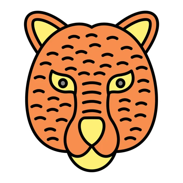 Ilustración Vectorial Una Cabeza Tigre — Vector de stock