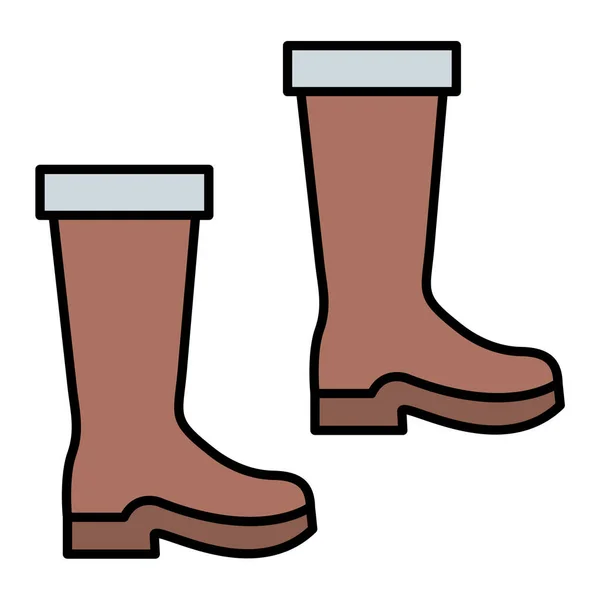 Icono Botas Ilustración Vectorial — Archivo Imágenes Vectoriales