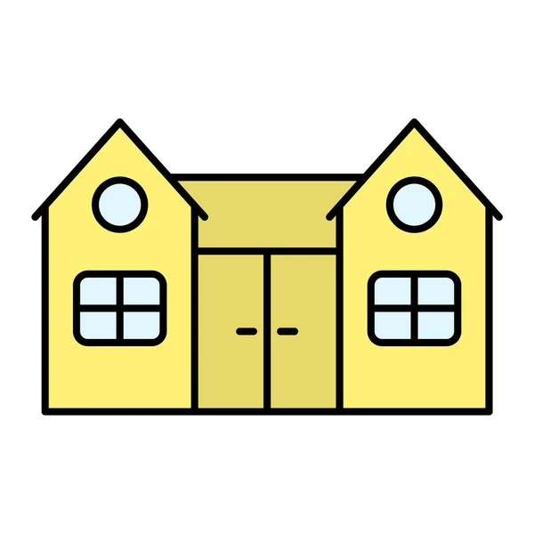 Casa Casa Edificio Icono Vector Ilustración — Vector de stock