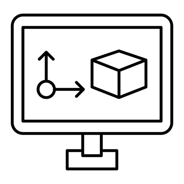 Ilustração Vetor Ícone Computador —  Vetores de Stock