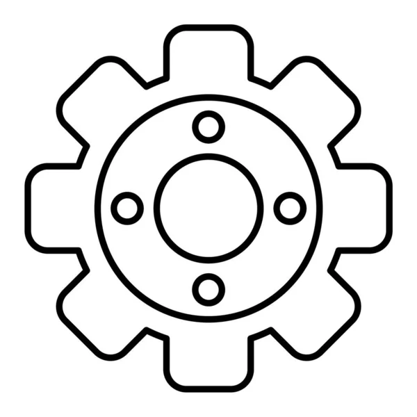 Zahnrad Web Symbol Einfache Illustration — Stockvektor