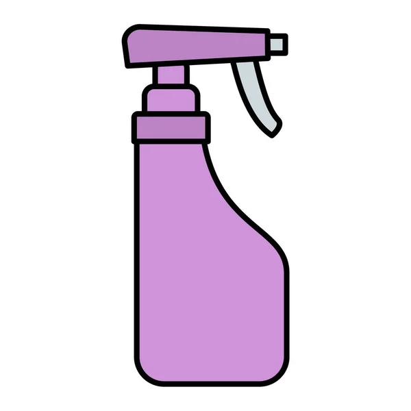 Liquid Soap Bottle Cleaning Icon White Background Vector Illustration — Stock Vector