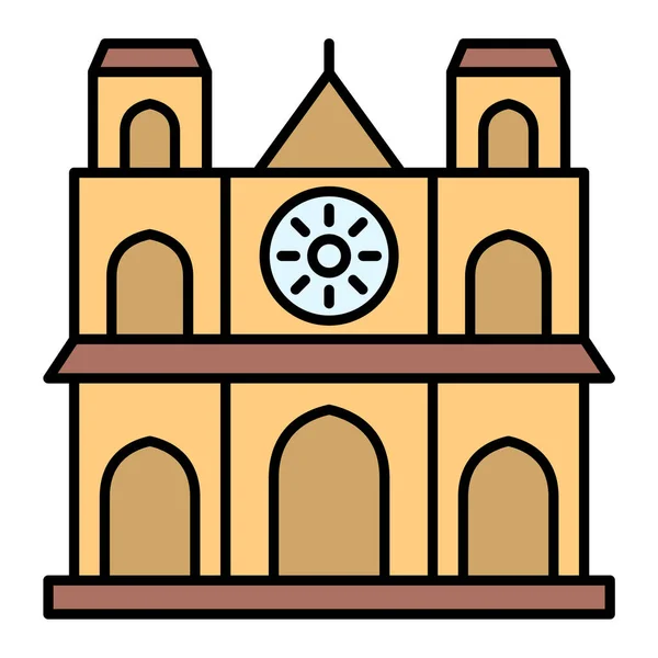 Illustration Vectorielle Une Icône Église — Image vectorielle