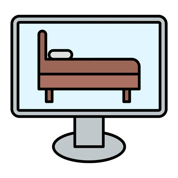Icon Набросок Вектора Кресла Темы Заполнения — стоковый вектор