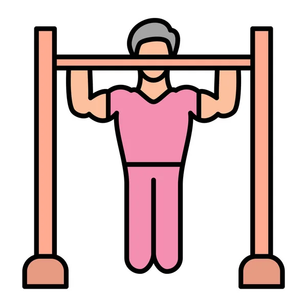 Fitness Cvičení Vektorové Ilustrace — Stockový vektor