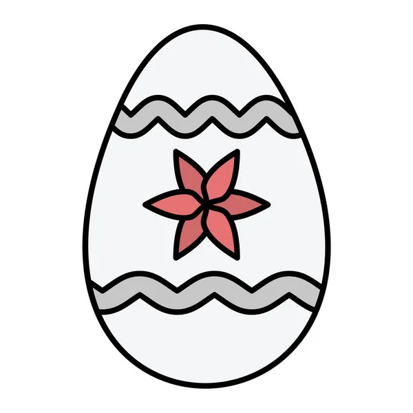 Egg Easter Celebration Isolated Icon Vector Illustration Design — Stock Vector