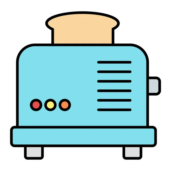Toaster Icoon Vector Een Dun Lijnteken Geïsoleerde Contoursymbool Illustratie — Stockvector