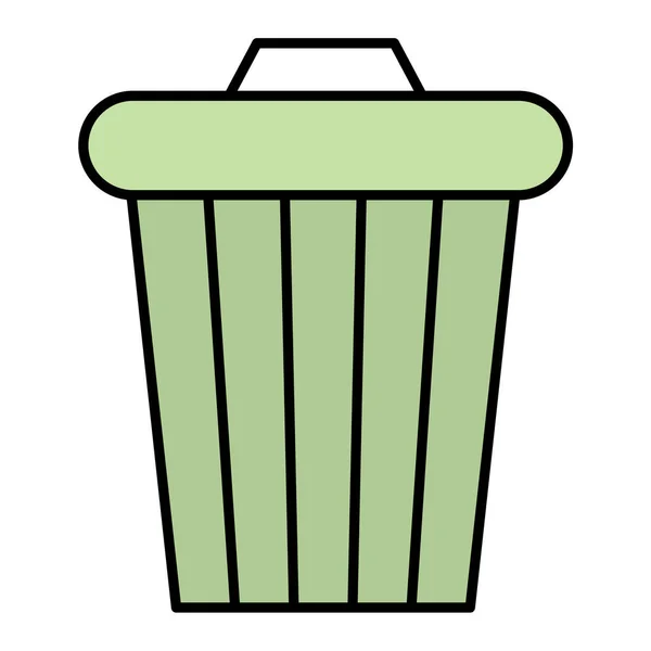 Çöp Kutusu Simgesi Vektör Illüstrasyon Grafik Tasarımı — Stok Vektör